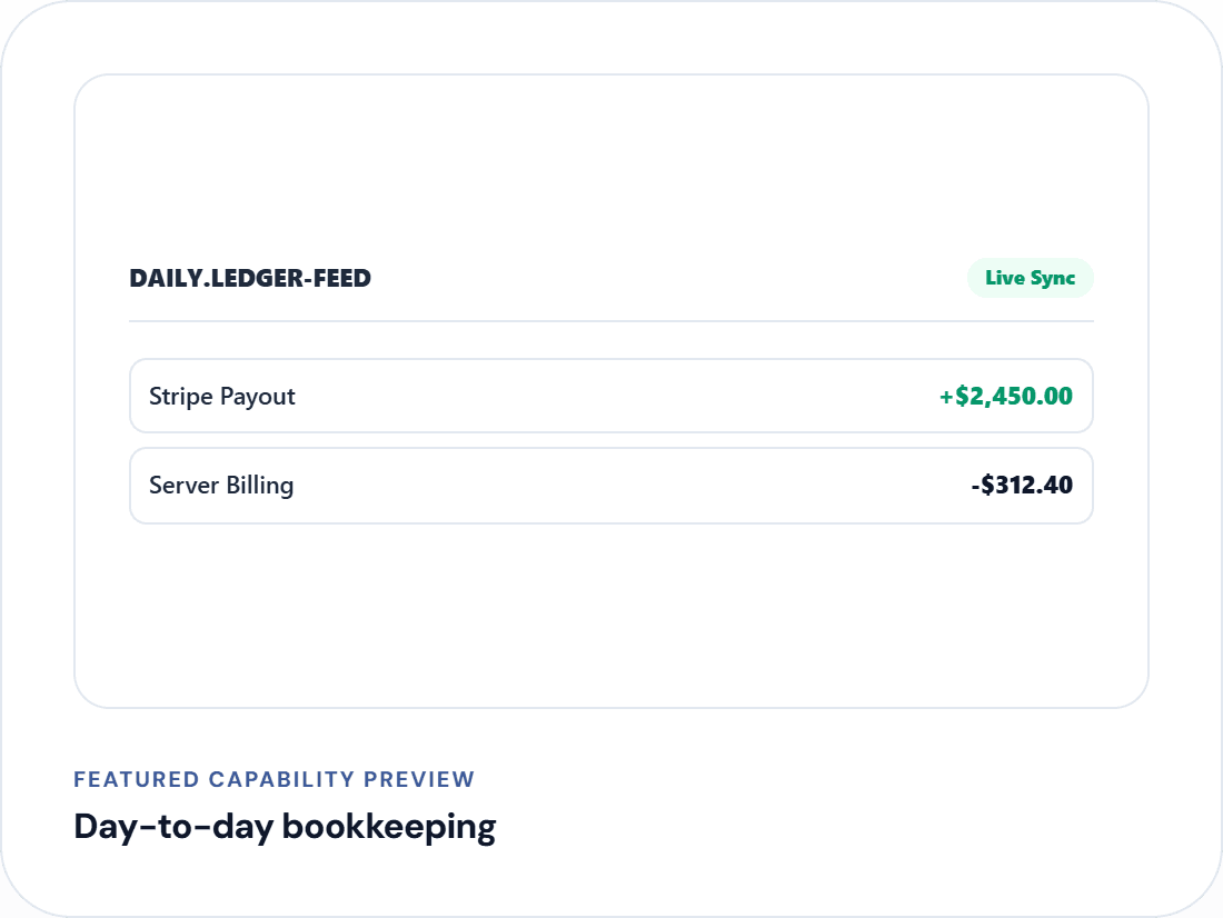 Day-to-day bookkeeping