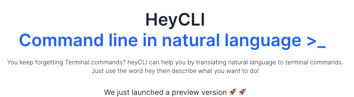 heyCLI