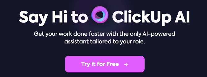 ClickUp AI Writing Assistant